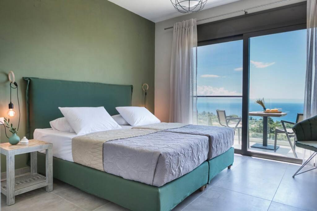 Color Villas-New Villa Green At Trapezaki With Private Pool Mousata Екстериор снимка