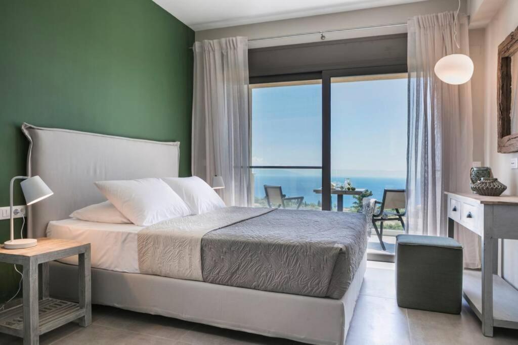 Color Villas-New Villa Green At Trapezaki With Private Pool Mousata Екстериор снимка