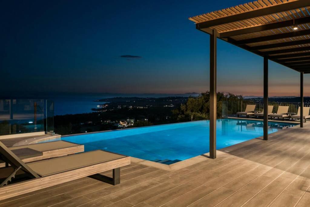 Color Villas-New Villa Green At Trapezaki With Private Pool Mousata Екстериор снимка